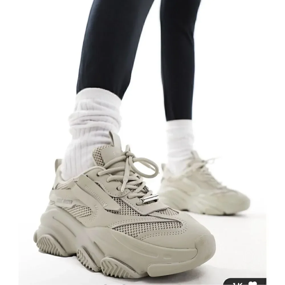 Steve Madden Possession trainers in Greige sneakers 6.5